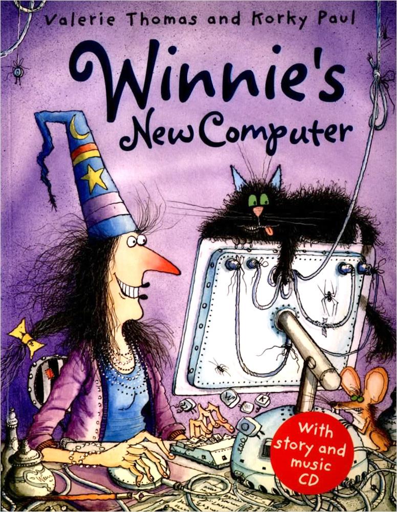 Winnie the Witch : Winnie's New Computer (Paperback with story and music CD)