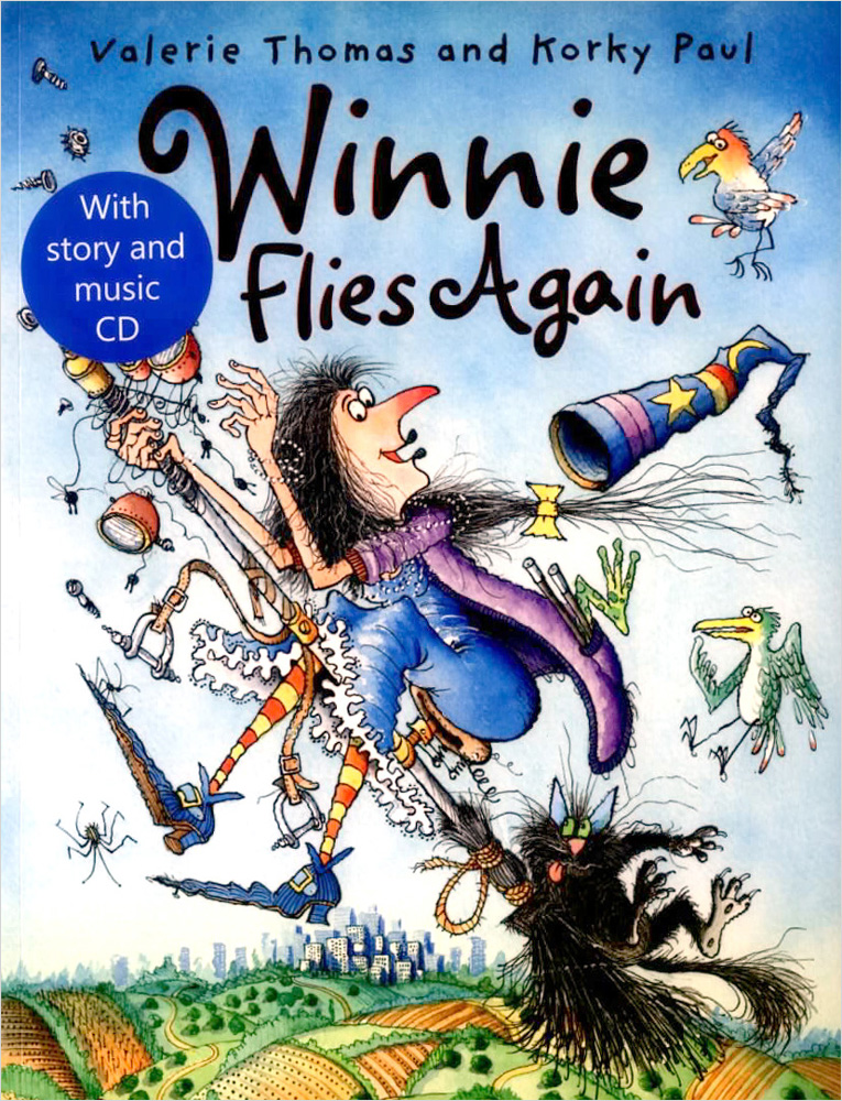 Winnie the Witch : Winnie Flies Again (Paperback with story and music CD)