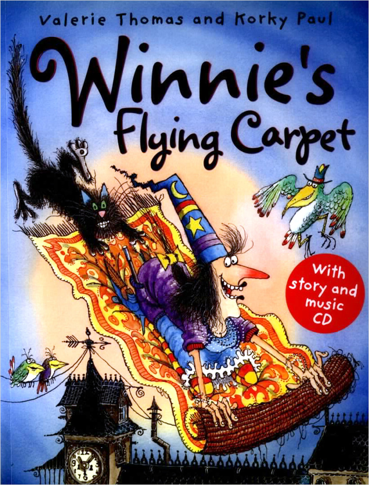 Winnie the Witch : Winnie's Flying Carpet (Paperback with story and music CD)