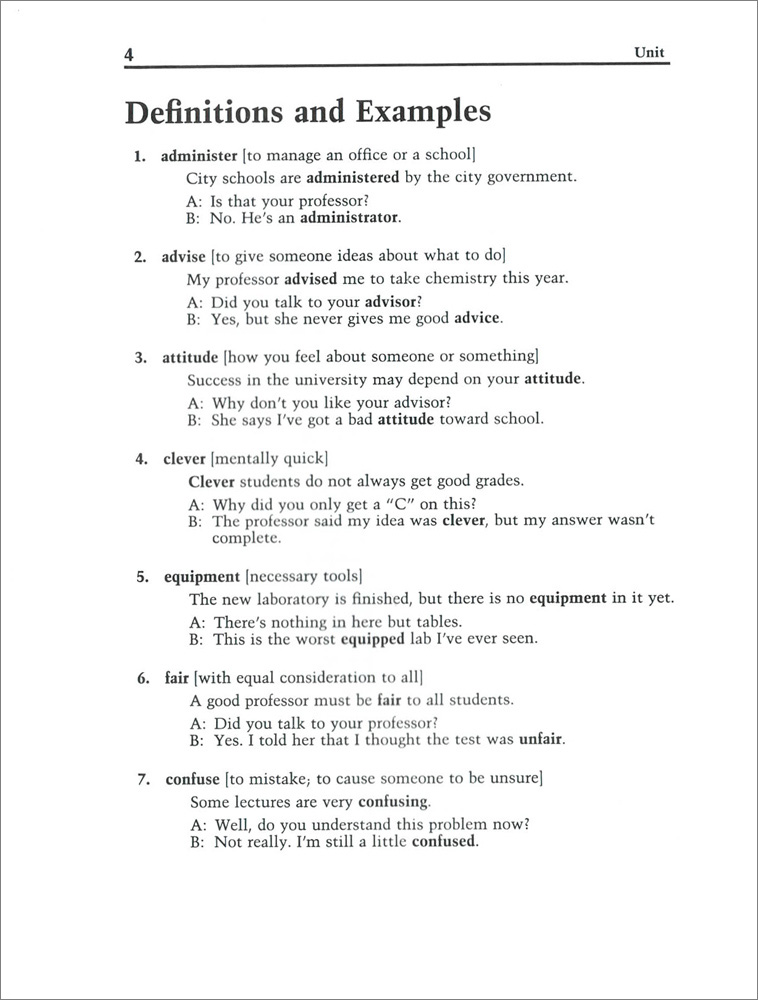 Words for Students of English Volume 4 (Intermediate Level)