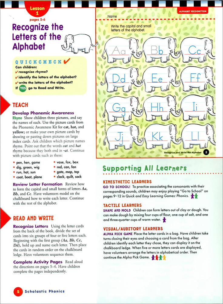 Scholastic Phonics A : Teacher's Guide (Hardcover)