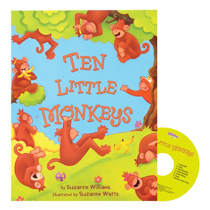 Pictory Step 1-40 Set / Ten Little Monkeys (Book+CD)