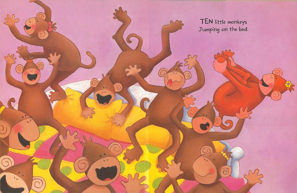Pictory Step 1-40 Set / Ten Little Monkeys (Book+CD)