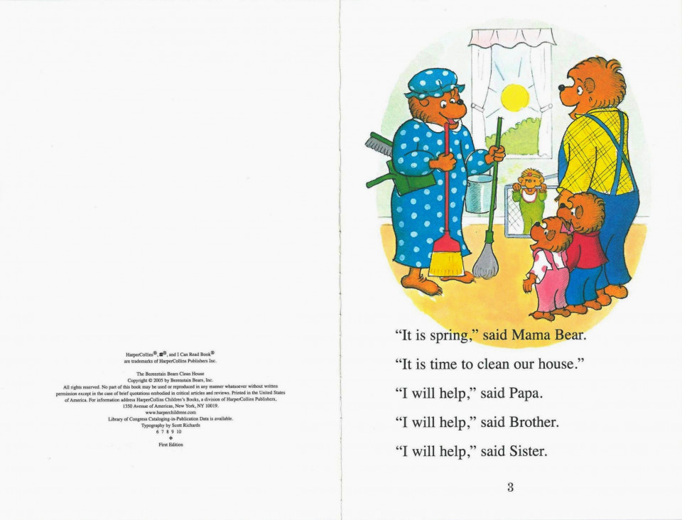 I Can Read Level 1-52 / The Berenstain Bears - Clean House 