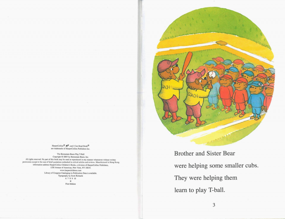 I Can Read Level 1-57 / The Berenstain Bears Play T-Ball 