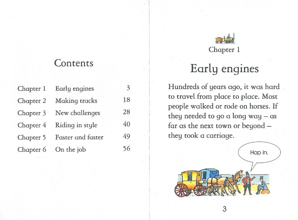 Usborne Young Reading Level 2-24 / The Story of Trains 