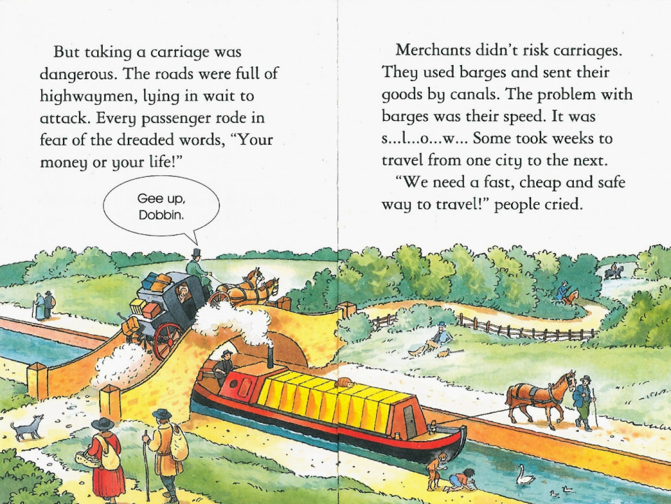 Usborne Young Reading Level 2-24 / The Story of Trains 