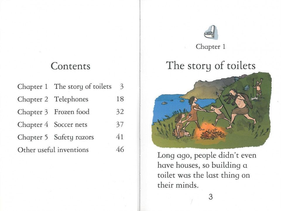 Usborne Young Reading Level 1-28 / The Story of Toilets,Telephones & Other Useful Inventions 