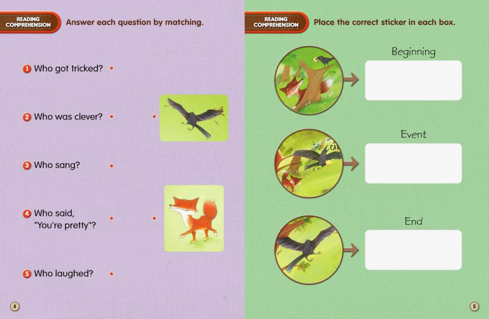 Usborne First Reading Level 1-01 Set / The Fox and the Crow (Book+CD+Workbook)