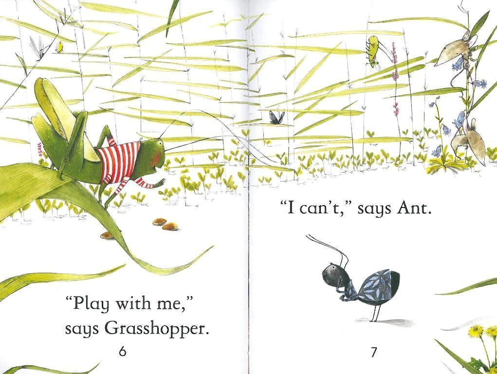 Usborne First Reading Level 1-06 Set / Ant and the Grasshopper (book+CD+Workbook)