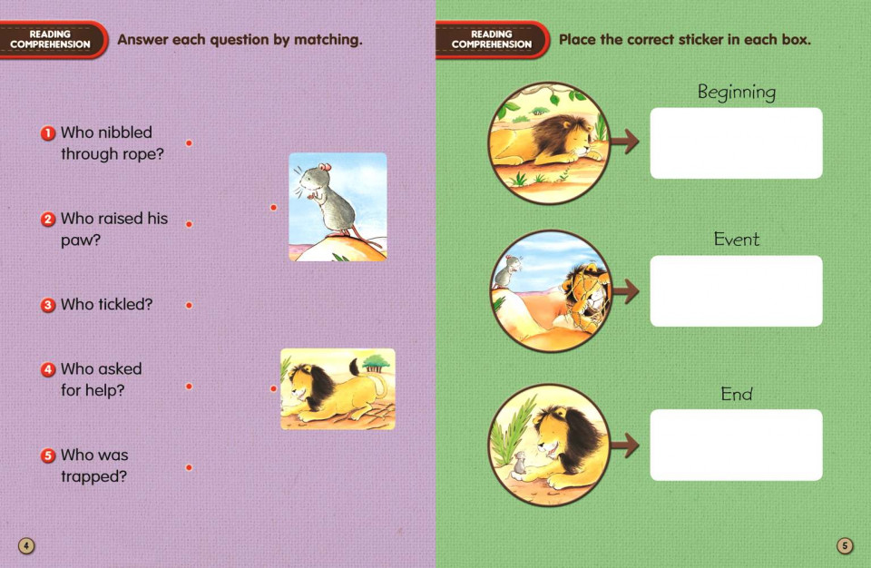 Usborne First Reading Level 1-08 Set / The Lion and the Mouse (Book+CD+Workbook)