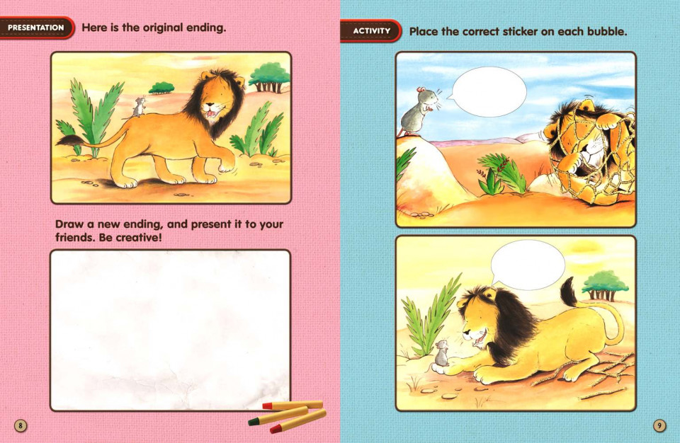 Usborne First Reading Level 1-08 Set / The Lion and the Mouse (Book+CD+Workbook)