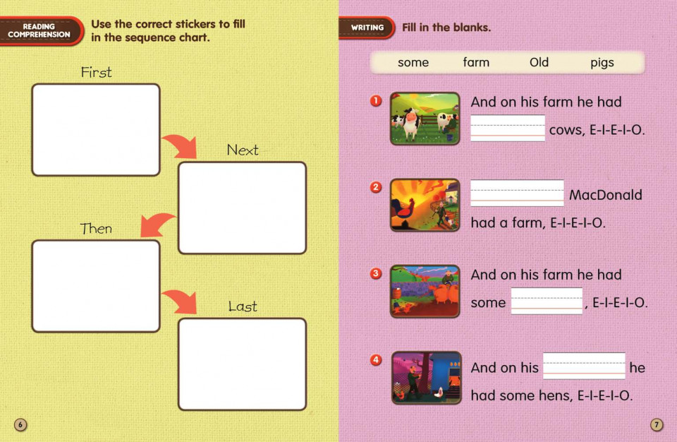 Usborne First Reading Level 1-16 Set / Old MacDonald Had a Farm (Book+CD+Workbook)