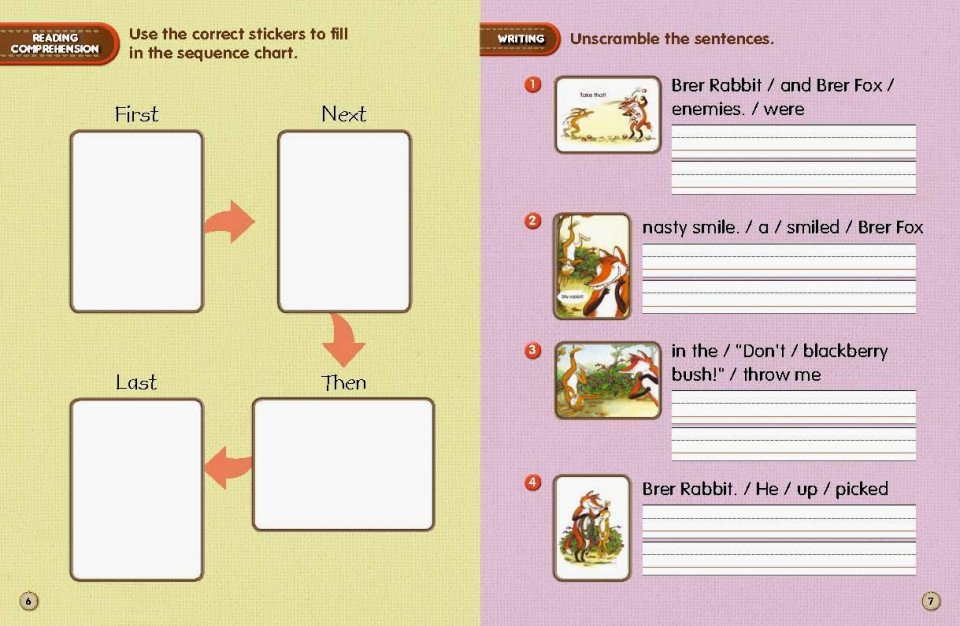 Usborne First Reading Level 2-06 Set / Brer Rabbit and the Blackberry Bush (Book+CD+Workbook)