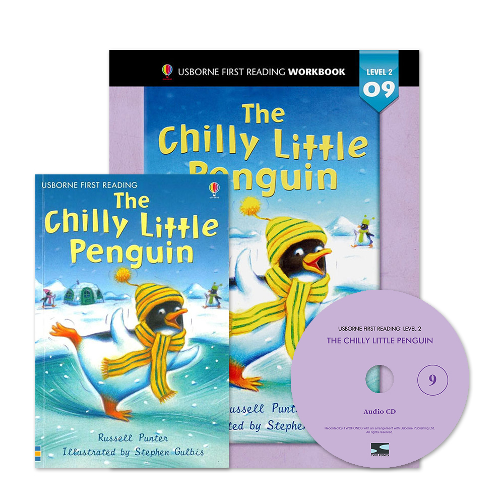 Usborne First Reading Level 2-09 Set / The Chilly Little Penguin (Book+CD+Workbook)