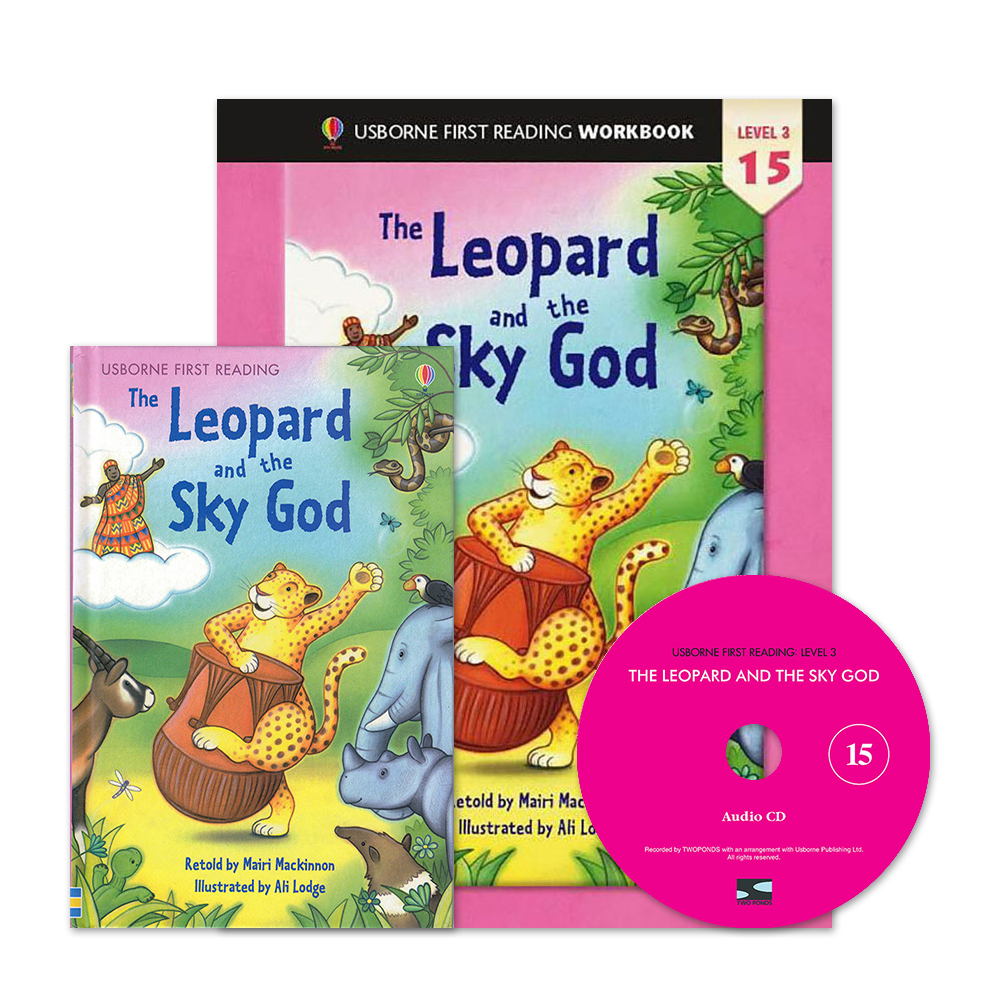 Usborne First Reading Level 3-15 Set / The Leopard and the Sky God (Book+CD+Workbook)