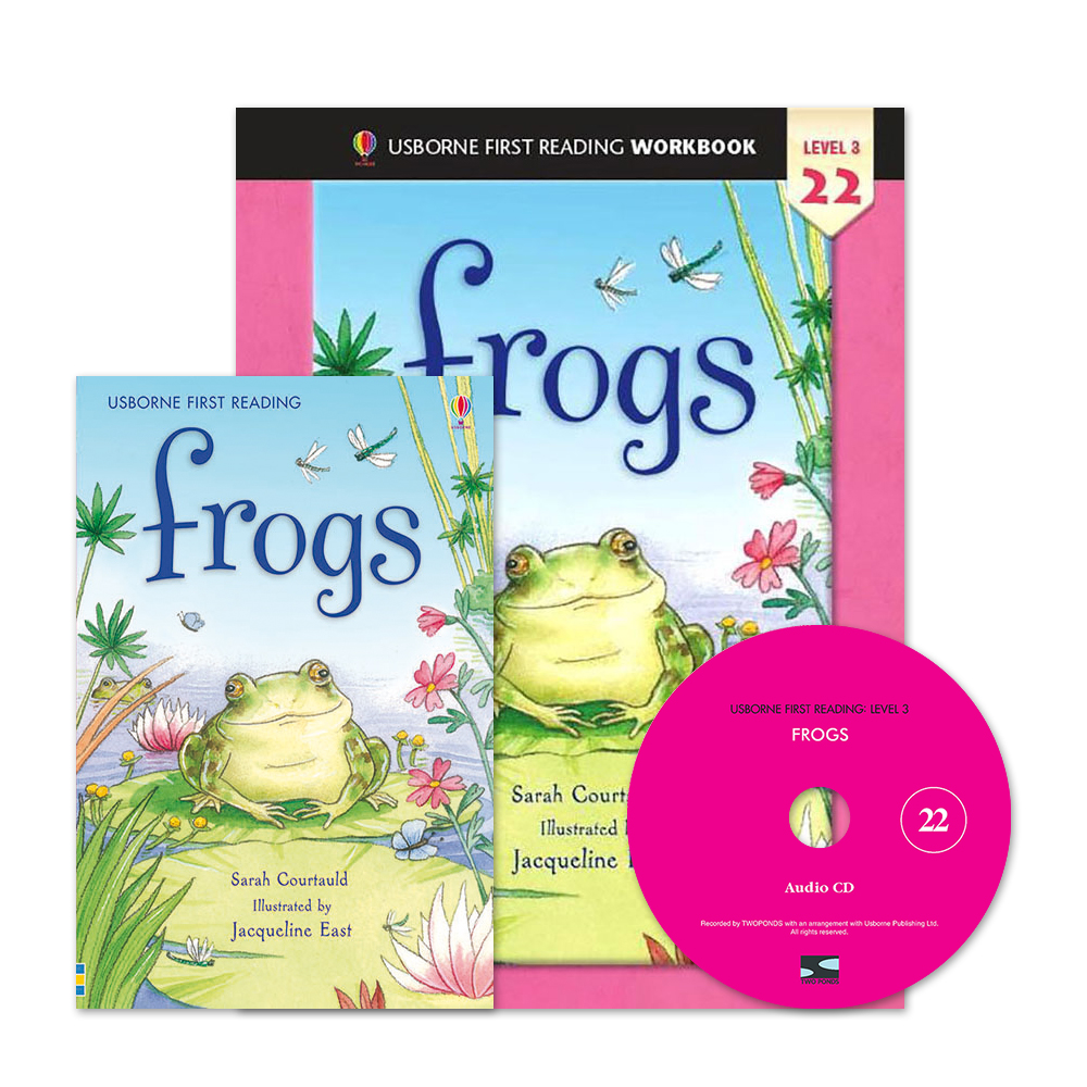 Usborne First Reading Level 3-22 Set / Frogs (Book+CD+Workbook)