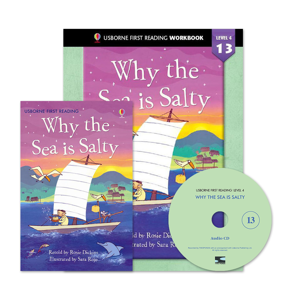 Usborne First Reading Level 4-13 Set / Why The Sea Is Salty (Book+CD+Workbook)