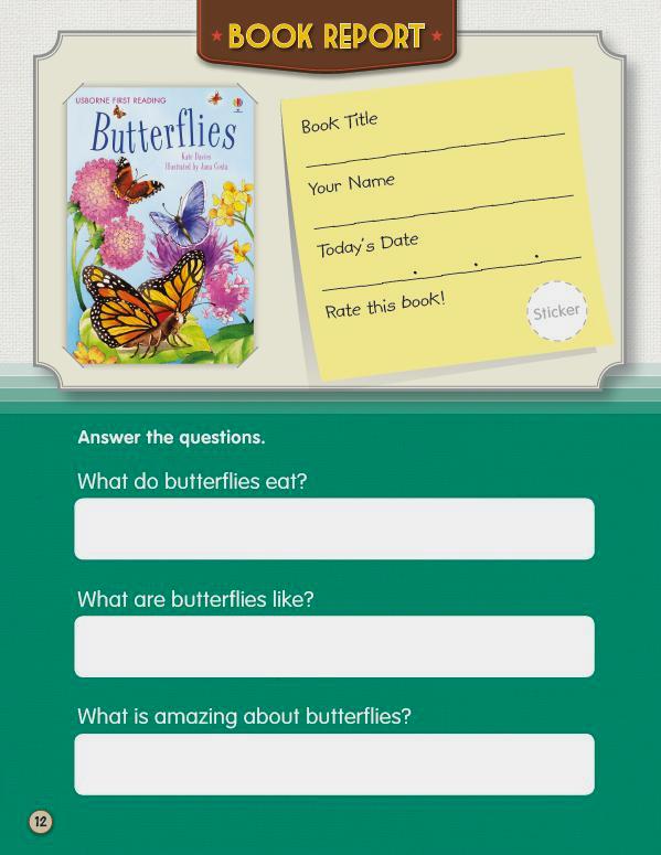 Usborne First Reading Level 4-14 Set / Butterflies (Book+CD+Workbook)