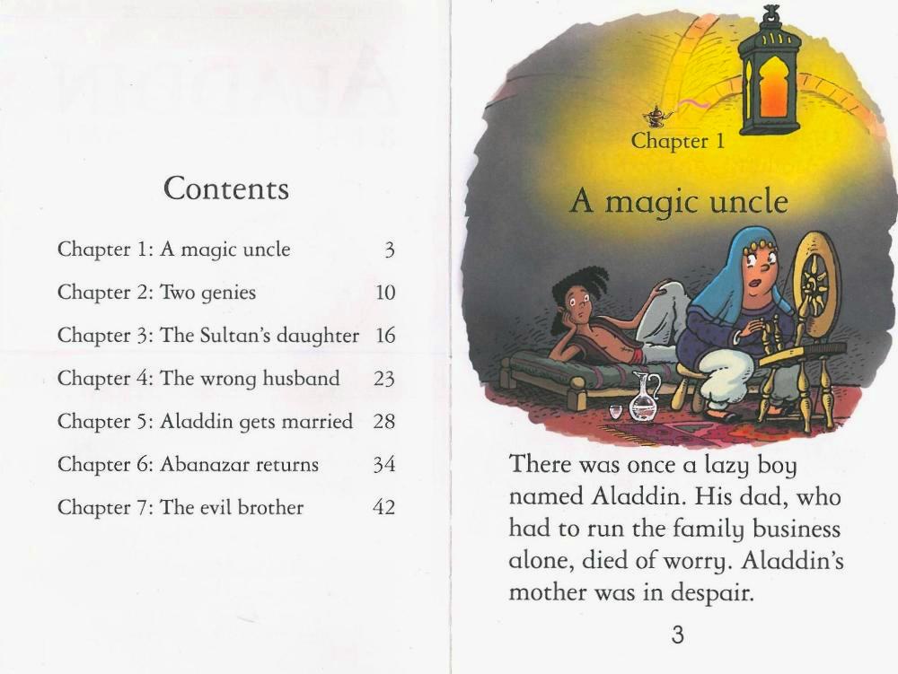 Usborne Young Reading 1-02 : Aladdin & His Magical Lamp (Paperback Set)