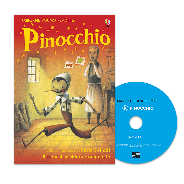 Usborne Young Reading Level 2-16 Set / Pinocchio (Book+CD)