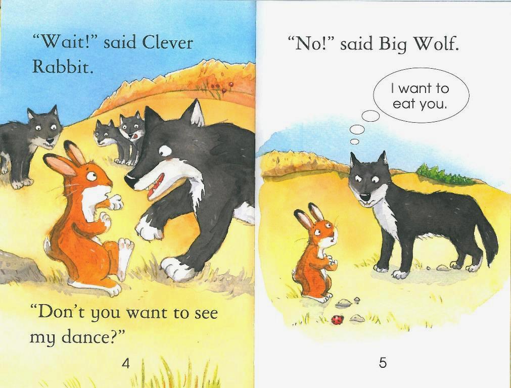 Usborne First Reading Level 2-08 Set / Clever Rabbit and the Wolves (Book+CD)