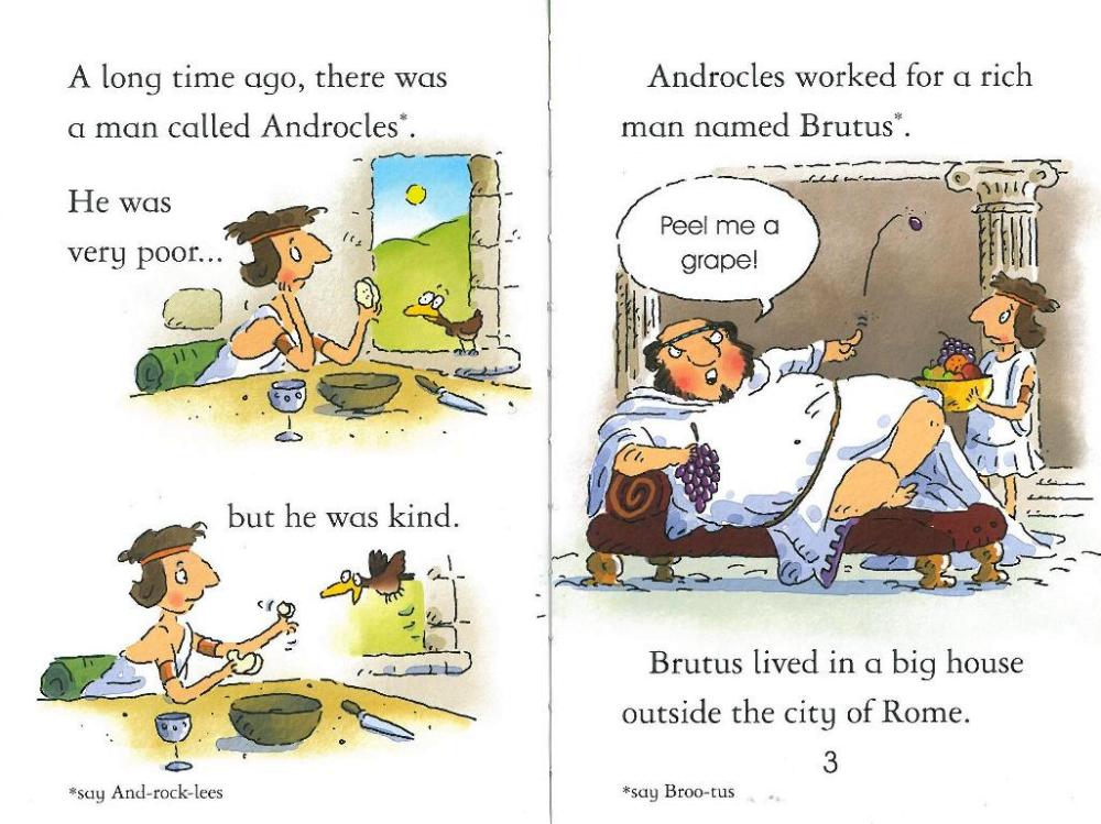 Usborne First Reading Level 4-09 Set / Androcles and the Lion (Book+CD)