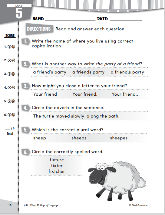 180 Days of Language for Second Grade