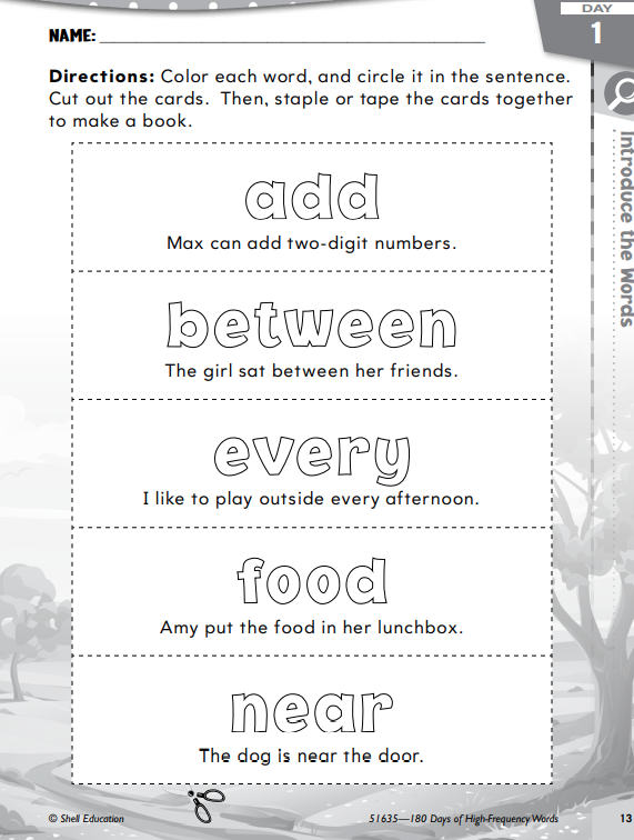 180 Days of High-Frequency Words for Second Grade