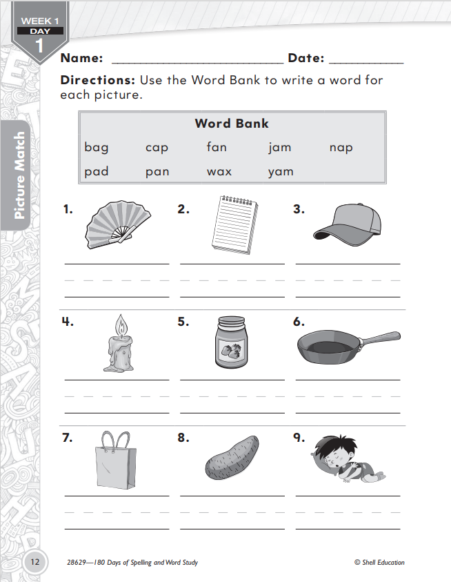 180 Days of Spelling and Word Study for First Grad