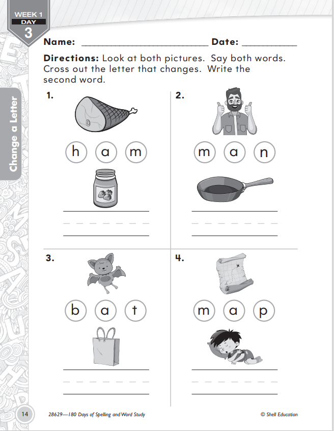 180 Days of Spelling and Word Study for First Grad