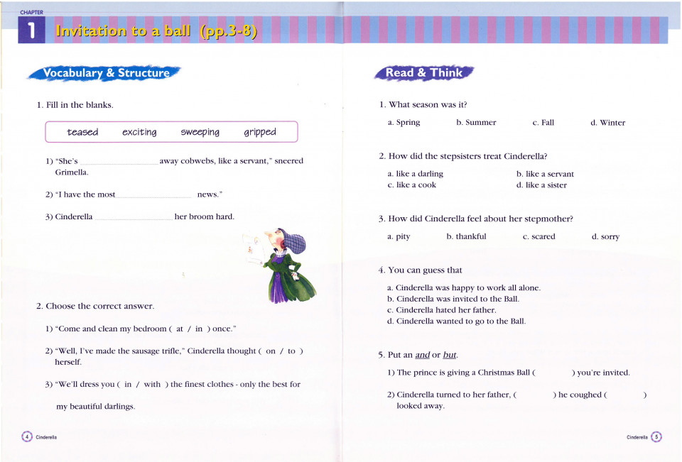 Usborne Young Reading Level 1-07 Set / Cinderella (Workbook+CD)
