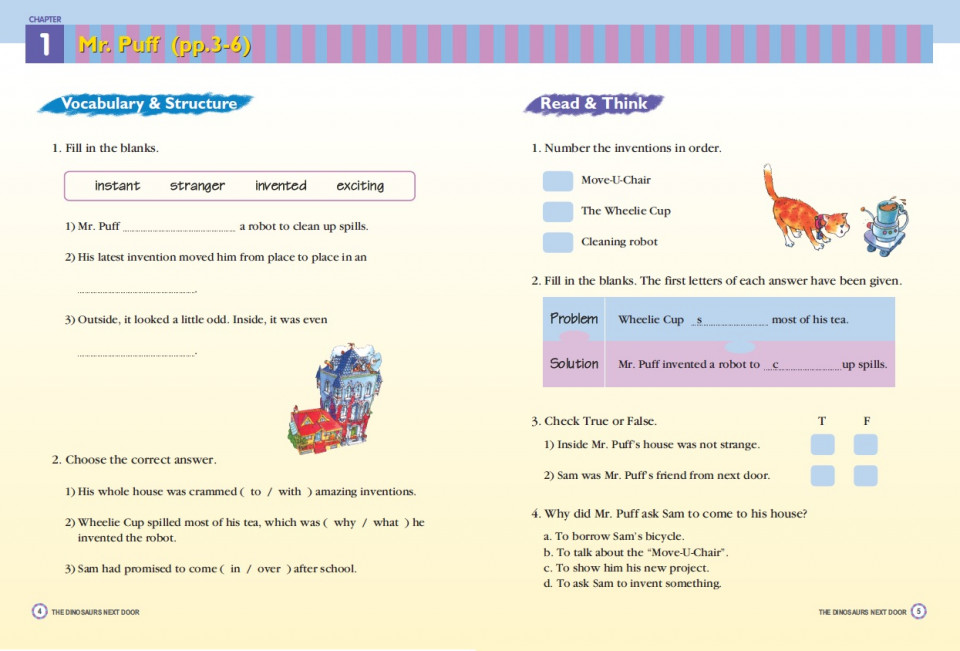 Usborne Young Reading Level 1-08 Set / The Dinosaurs Next Door (Workbook+CD)