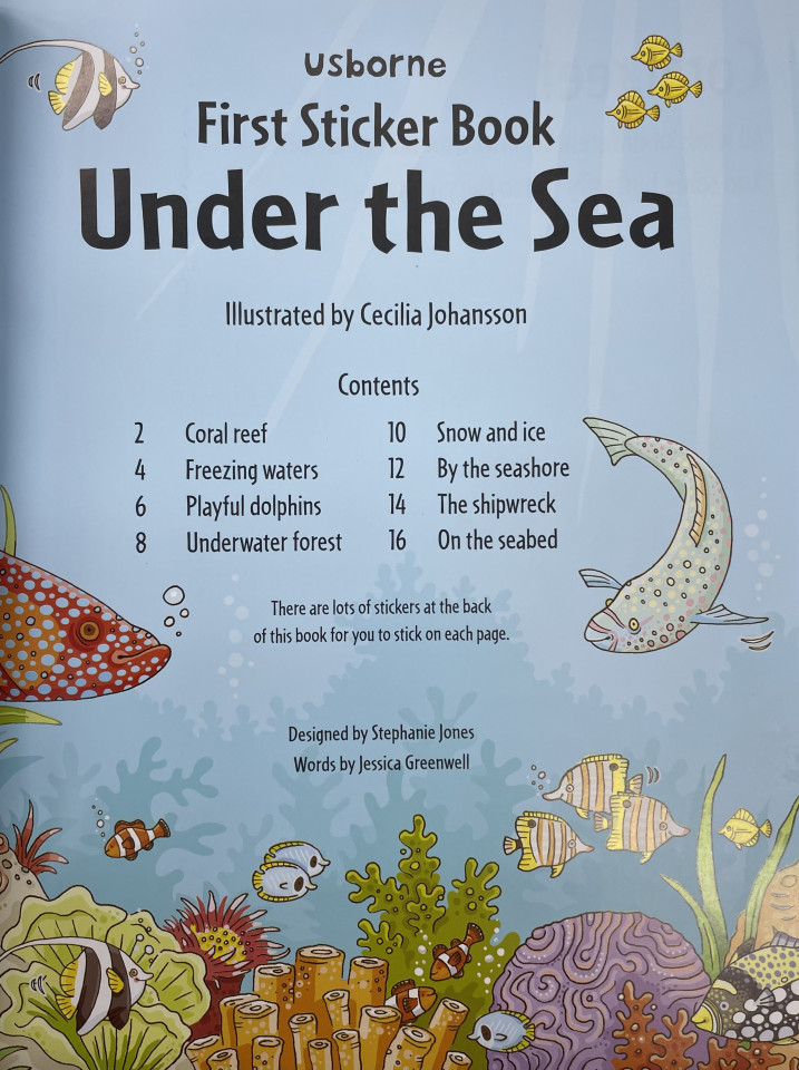 Usborne First Sticker Book Under the Sea