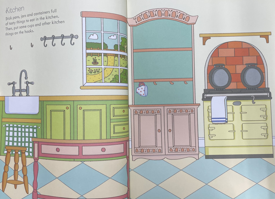 Usborne Sticker & Colouring Book / Doll's House