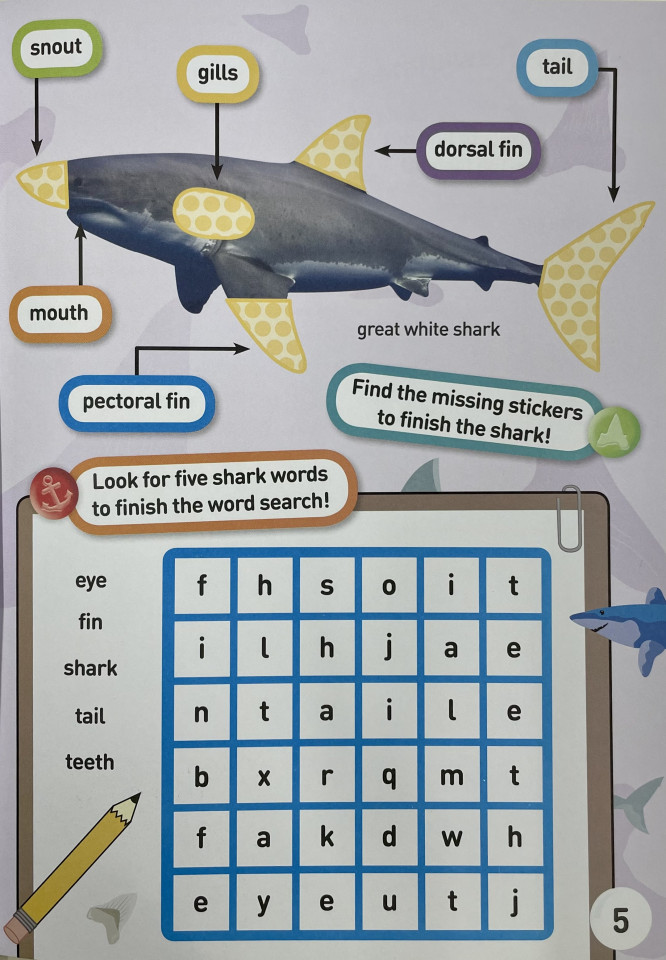 National Geographic Kids Sharks Sticker Activity Book