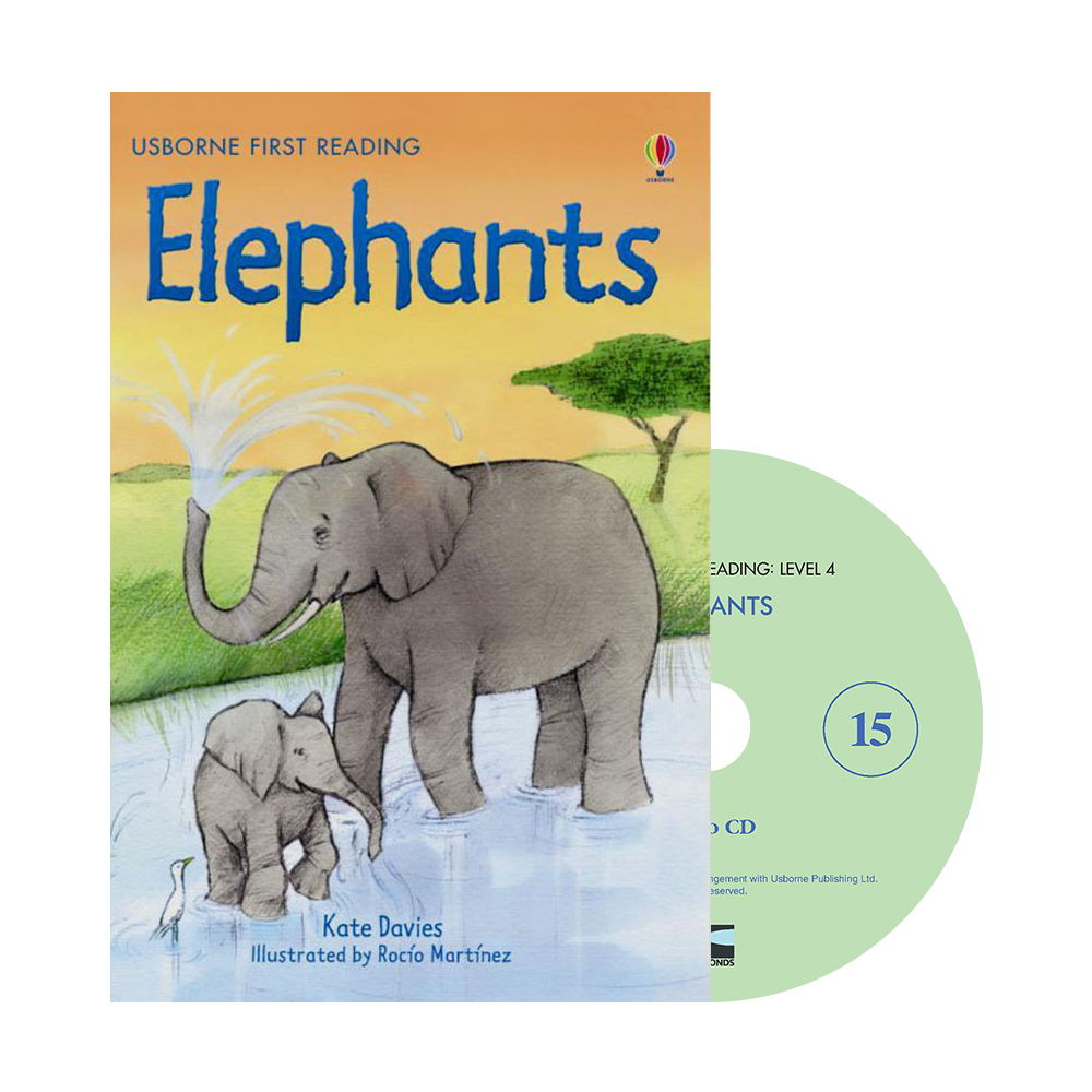 Usborne First Reading Level 4-15 Set / Elephants (Book+CD)